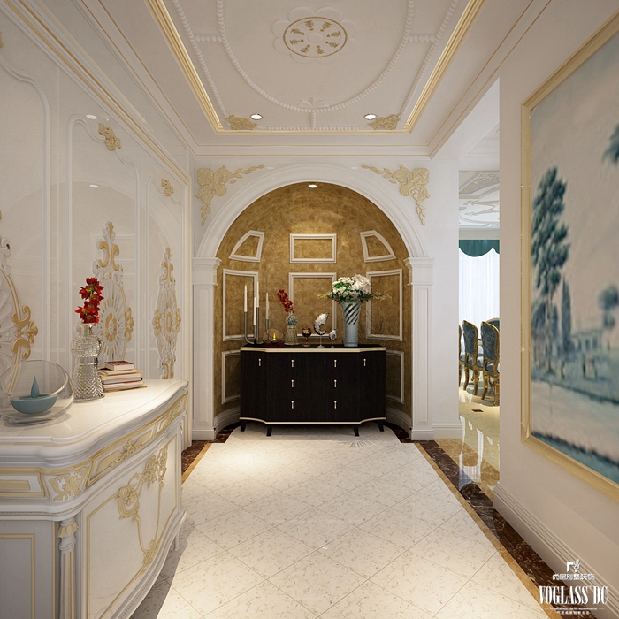 别墅 玄关图片来自尚层别墅装饰总部在缤纷的法式风格的分享