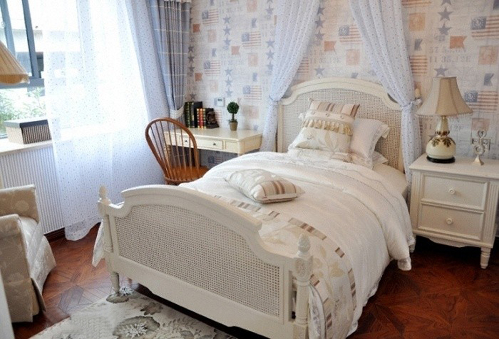 三居 美式 光华逸家 80后 小资 卧室图片来自工长大本营装饰在精品美式婚房-爱的简单的分享