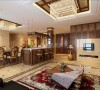 深色的橡木或枫木家具，色彩鲜艳的布艺沙发，都是欧式客厅里的主角。墙面用壁纸以烘托豪华效果。地面材料以石材或地板为主。