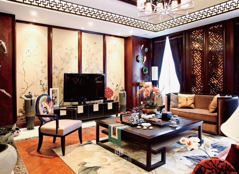 中式 文化底蕴 书香门第 温馨 舒适 档次 高端 客厅图片来自成都生活家装饰在古典中式应运而生的分享