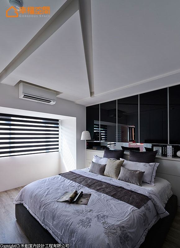 现代 旧房改造 二居 卧室图片来自幸福空间在106平老屋变时髦 黑白时尚超吸睛的分享