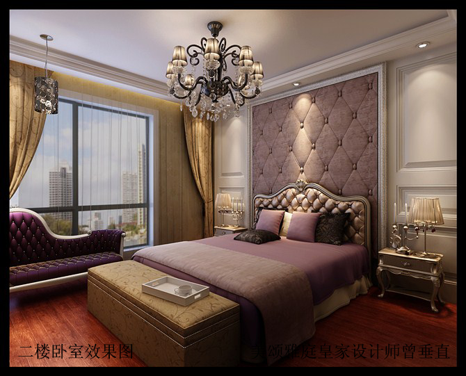 卧室图片来自美颂雅庭装饰在保利拉菲欧式风格别墅的分享