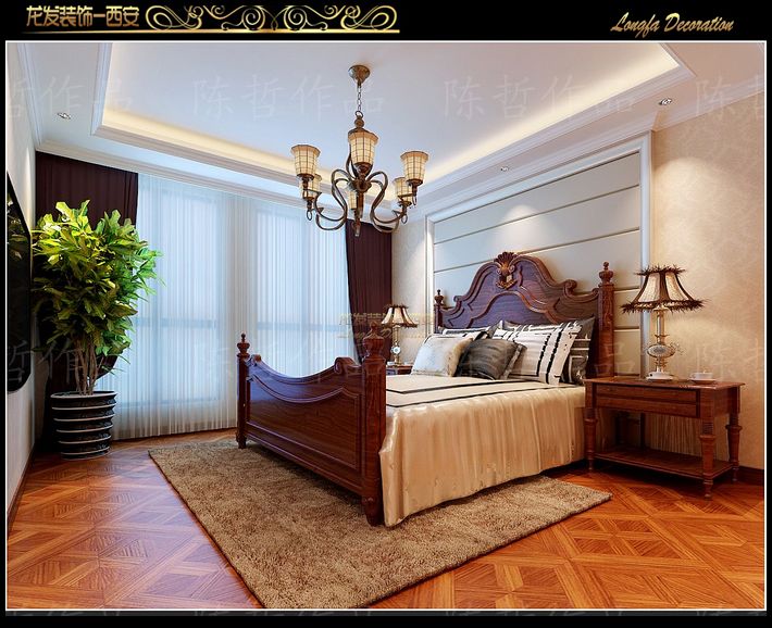 简约 新古典 收纳 卧室图片来自西安龙发装饰王佳妮在【新古典】大华公园世家160平的分享
