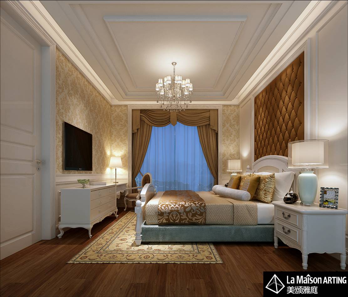 卧室图片来自美颂雅庭装饰在长源假日港湾现代简约美式风格的分享