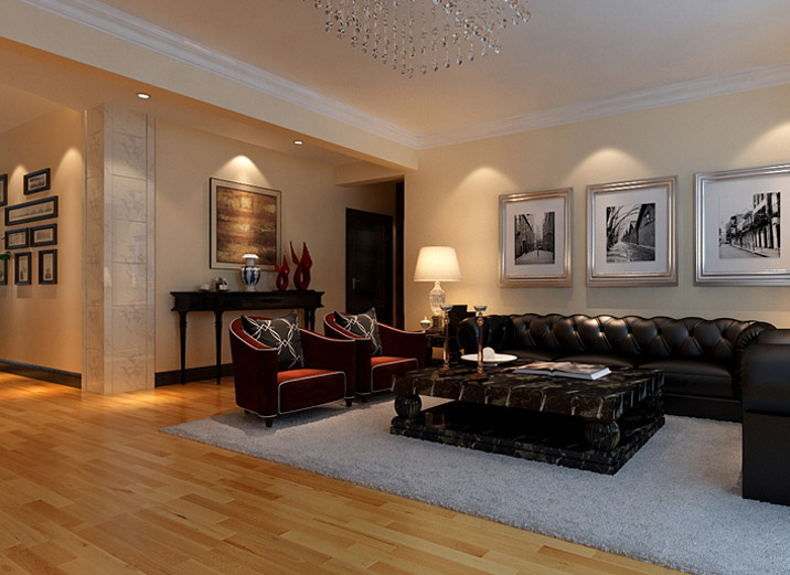 客厅图片来自实创装饰总部在时尚金海国际190平米现代装修的分享