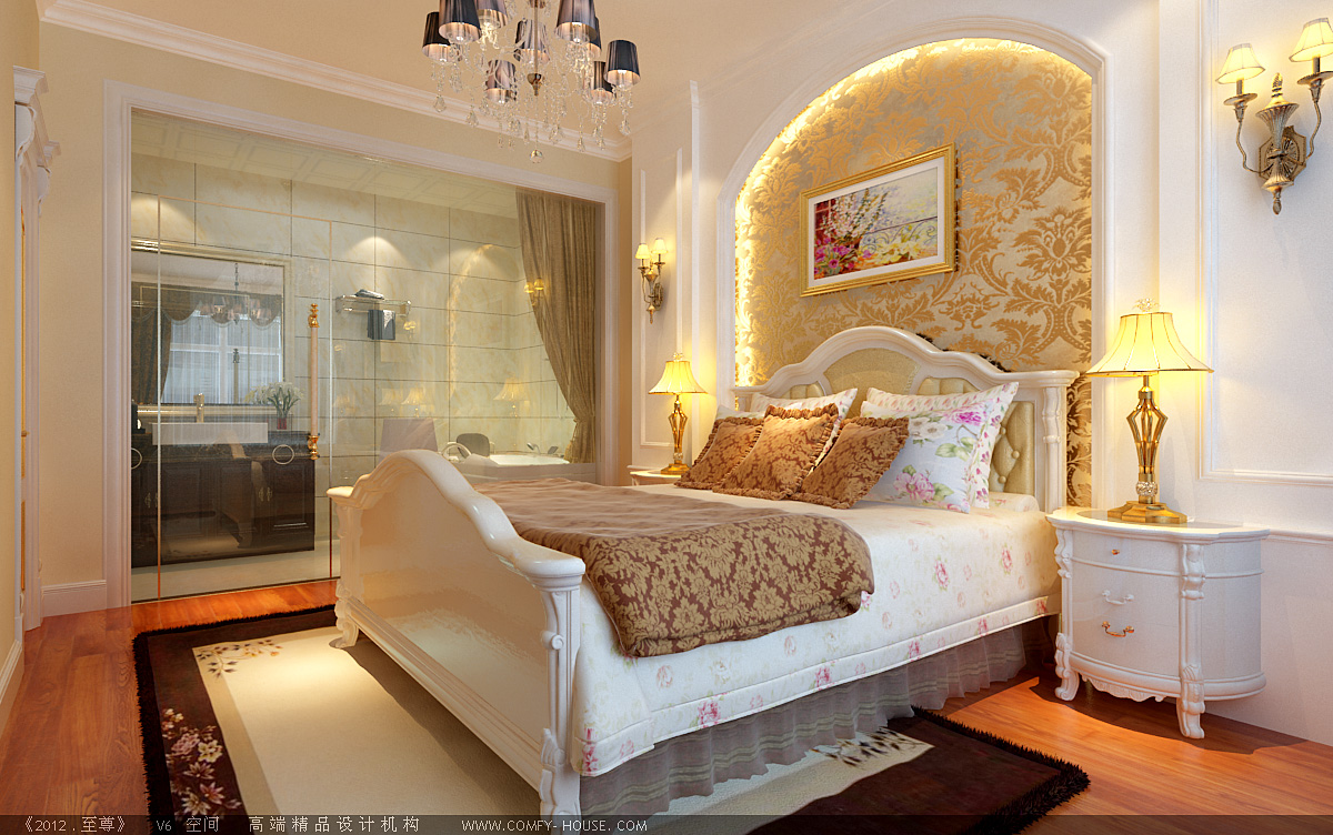 欧式 天津实创 装修公司 整体家装 卧室图片来自天津实创装修_装饰在实创107平欧式风格装修设计效果的分享