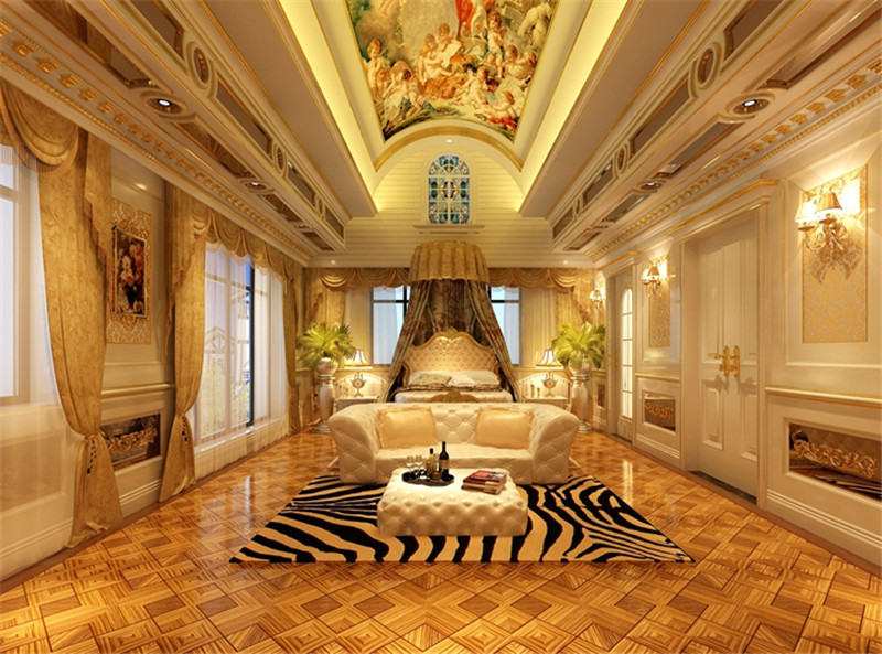 欧式 简约 别墅 中海九号 卧室图片来自尚层装饰张迪在中海九号公馆600平欧式风格呈现的分享