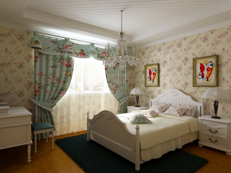 别墅 小资 地中海 装修 卧室图片来自天津尚层装饰张倩在清新地中海风格的分享