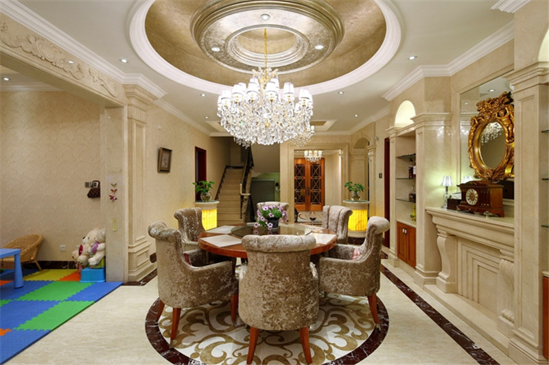 别墅 简约 欧式 现代风格 餐厅图片来自尚层装饰张迪在龙湾别墅650平欧式风格华丽来袭的分享