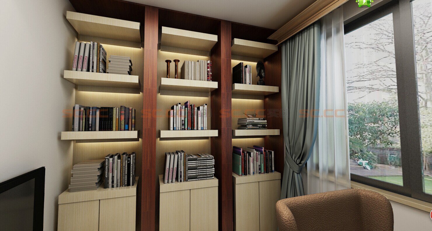 简约 现代 装修 书房图片来自南京实创装饰夏雨荷在现代简约富力城的分享