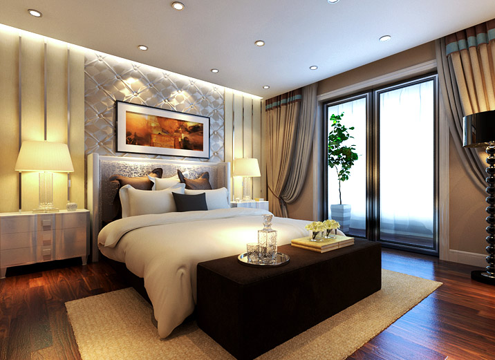 卧室图片来自实创装饰总部在新怡家园200㎡现代美式复式混搭的分享