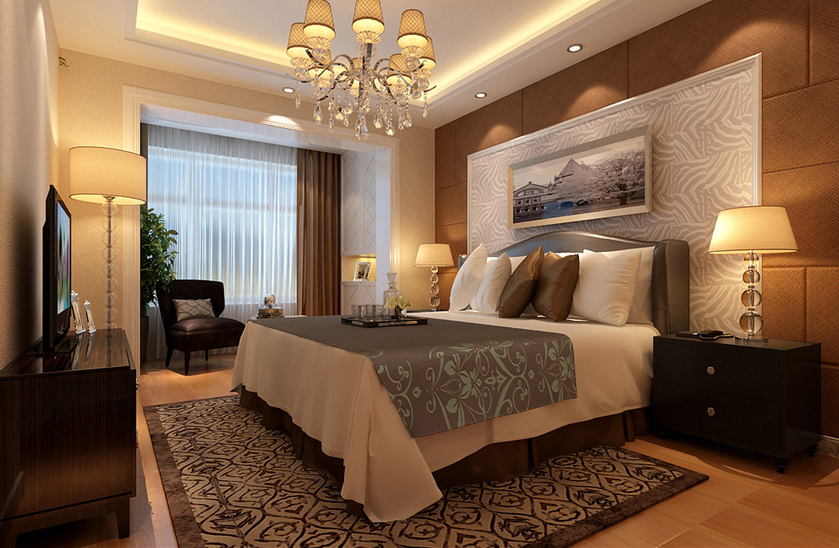 简约 欧式 二居 卧室图片来自实创装饰上海公司在100平两居现代简欧风格装修的分享