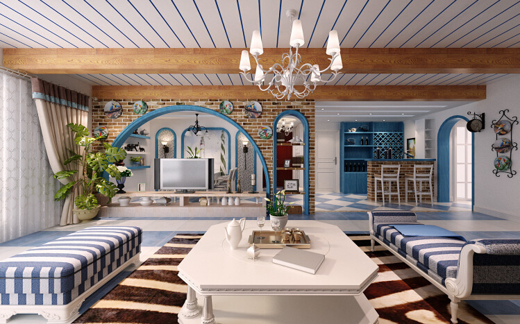 高度国际 装修设计 高度希文 现代风格 三居 客厅图片来自高度国际装饰宋增会在龙湖花千树浪漫地中海风格的分享