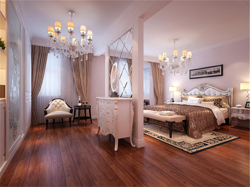 卧室图片来自实创装饰总部在简洁中流露奢华150平米欧式三居的分享