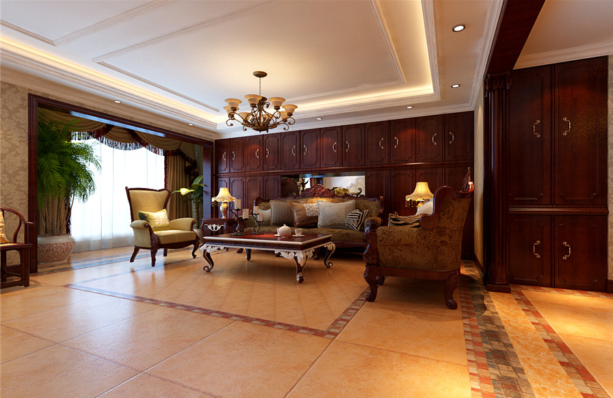 客厅图片来自实创装饰总部在北坞嘉园欧式古典156平米阔气家的分享