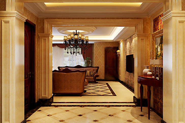 欧式 大户型 白领 客厅图片来自石家庄业之峰装饰在天山新公爵240平欧式风格装修的分享