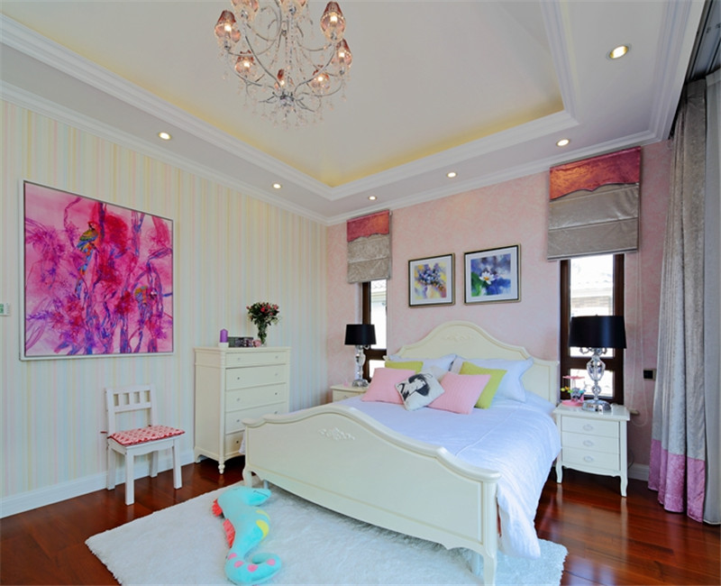 简约 欧式 别墅 现代欧式 壹千栋 卧室图片来自尚层装饰张迪在珠江·壹千栋408平现代简欧的分享