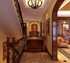 楼梯间细节图 成都高度国际别墅装饰设计