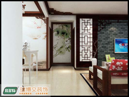 中式 中式古典 三居 白领 香格里 玄关图片来自石家庄瑞博文装饰---伊然在香格里，三口之家的中式风情的分享