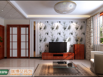浏阳河畔，85平中式小清新