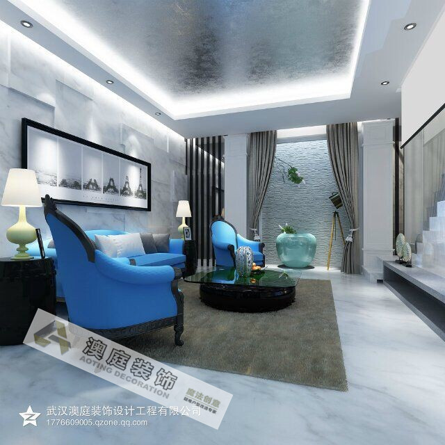 客厅图片来自武汉澳庭装饰工程有限公司在香奈天鹅湖的分享