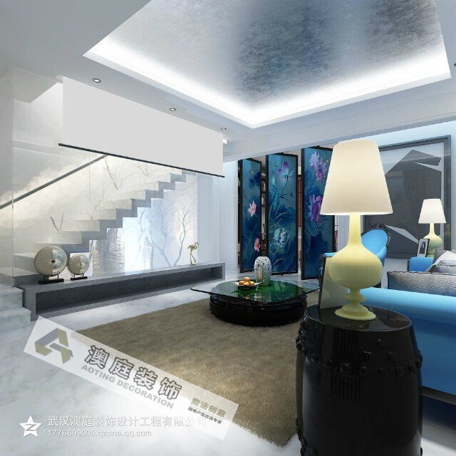 客厅图片来自武汉澳庭装饰工程有限公司在香奈天鹅湖的分享