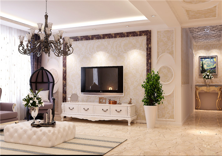 欧式 三居 客厅图片来自多啦A梦的百宝袋在丽江苑125平的分享