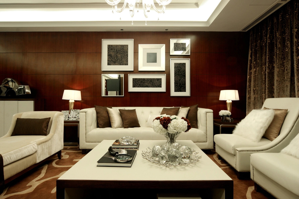 客厅图片来自成都生活家装饰在101平高端大气后现代3居室的分享