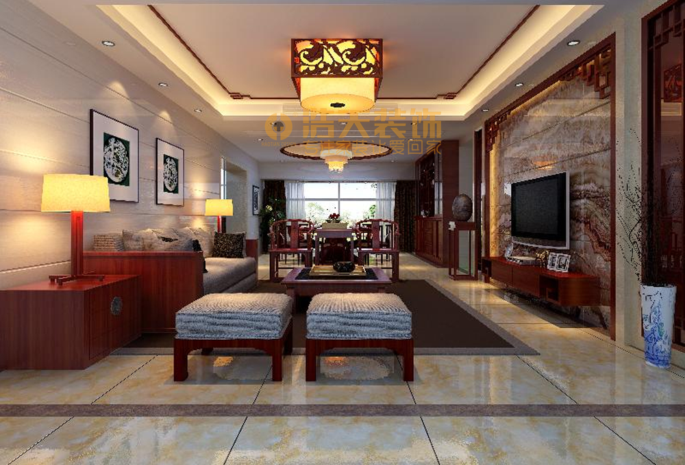 客厅图片来自深圳市浩天装饰在阳光天健林先生的分享