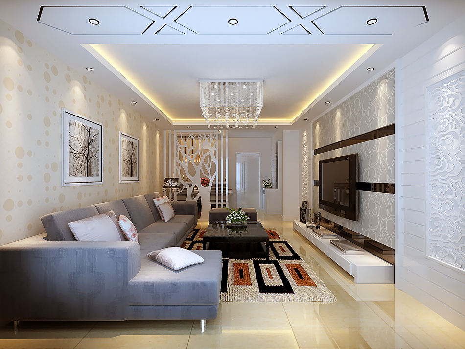 简约 一居 客厅图片来自实创装饰上海公司在49平一居室现代简约风格的分享