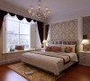 朝阳龙湖长楹天街，大三居，简欧风格装修案例——卧室效果图