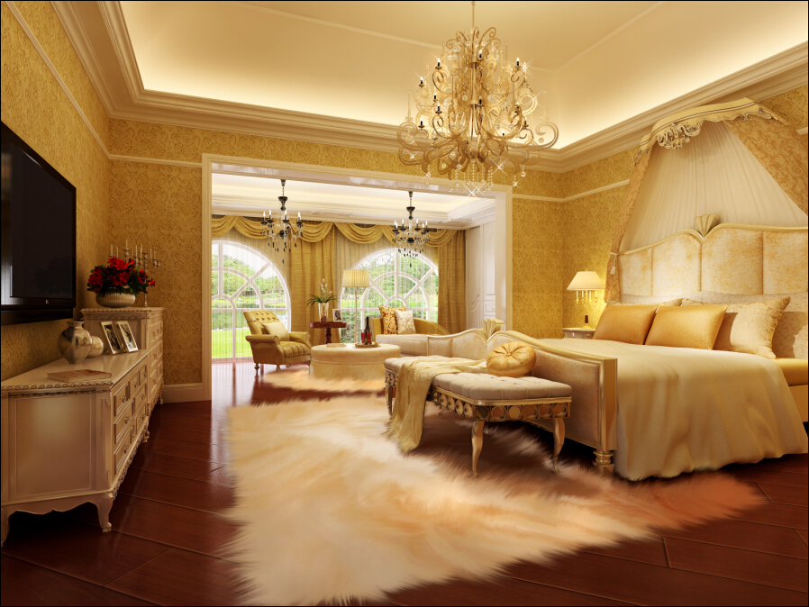 欧式 别墅 新古典 卧室图片来自一级-装家兵在领秀别墅的分享
