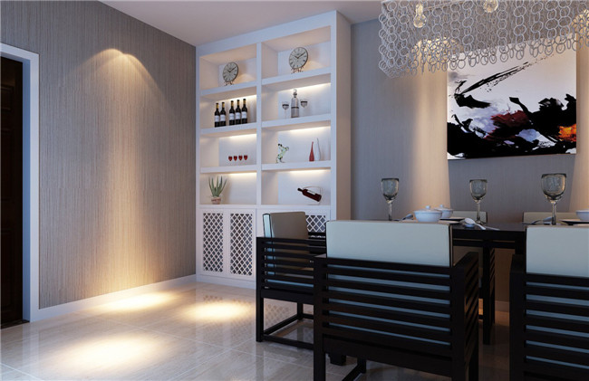 现代简约 时尚 空间感 设计感 三居 餐厅图片来自湖南名匠装饰在宜居莱茵城现代简约的分享