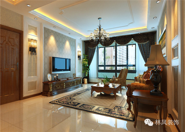 欧式 古典 混搭 客厅图片来自沈阳林凤装饰装修公司在远洋公馆的分享