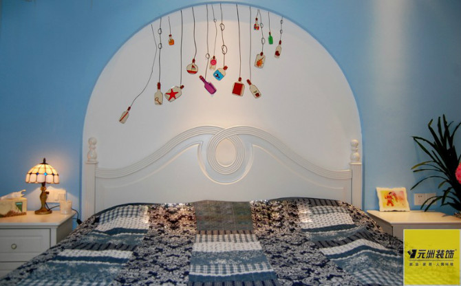 地中海 蓝色色调 卧室图片来自框框在清新地中海设计的分享
