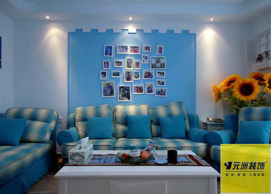 地中海 蓝色色调 客厅图片来自框框在清新地中海设计的分享