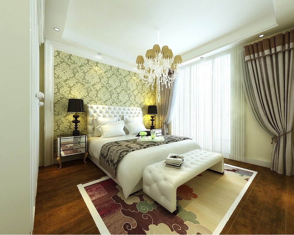 卧室图片来自大业美家装饰在锦艺国际华都114平欧式装修的分享