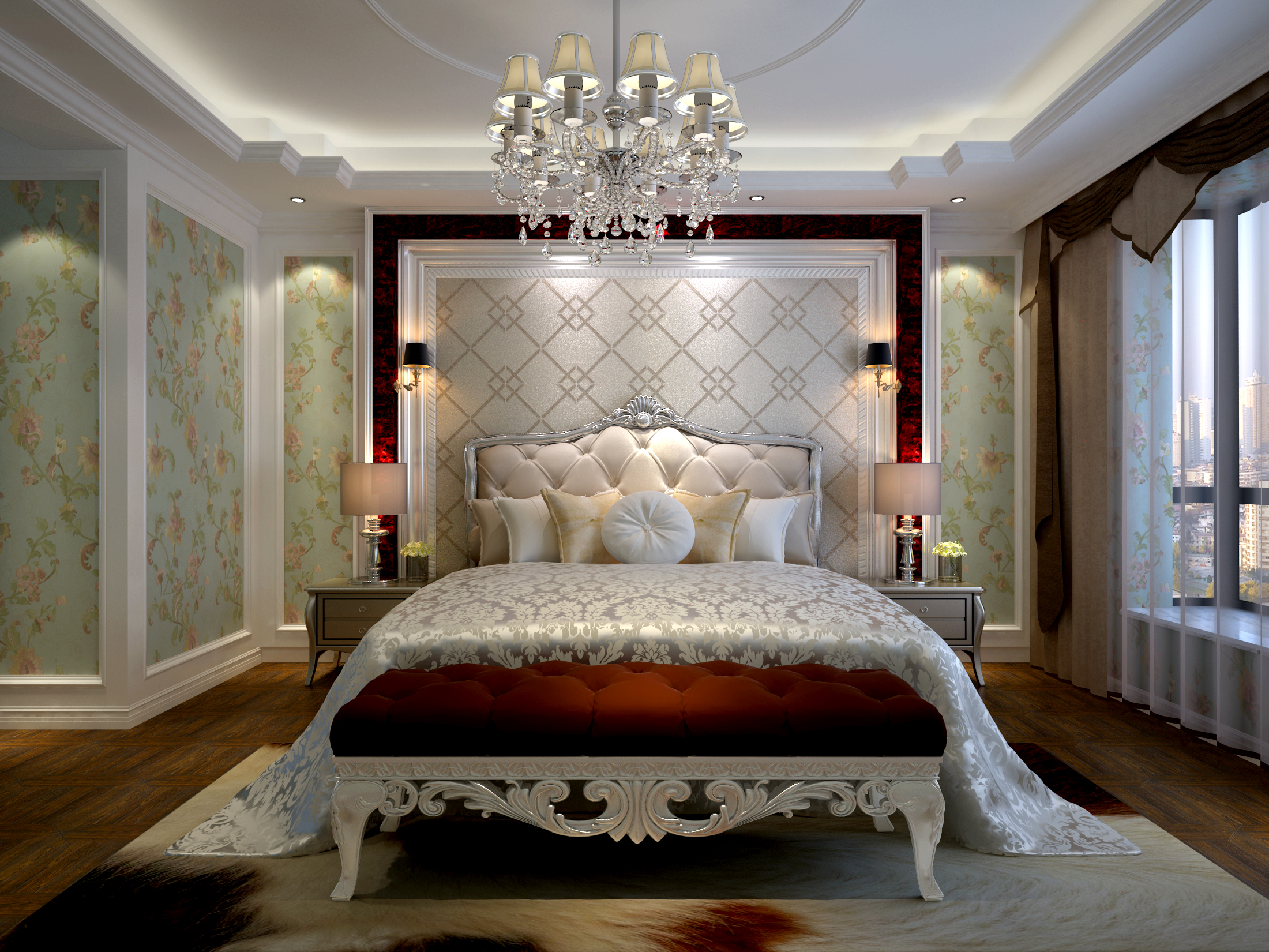 欧式 卧室图片来自美颂雅庭装饰在世贸锦绣长江欧式风情演绎的分享