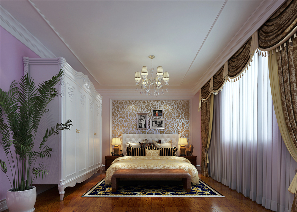 欧式 三居 白领 收纳 80后 小资 卧室图片来自实创装饰完美家装在新世华苑160平欧式案例赏析的分享