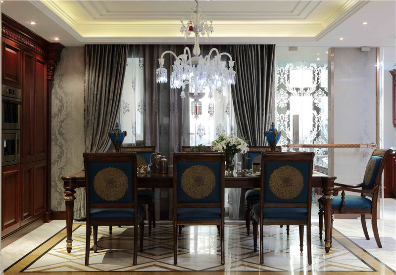 简约 别墅 混搭 装修设计 北京别墅装 餐厅图片来自尚层装饰张迪在70万帮您打造400平混搭风格的分享