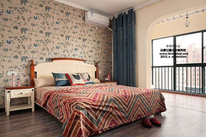 80后 小资 白领 卧室图片来自合肥飞墨李秀玲设计在小空间的华丽转身——迷情小调的分享