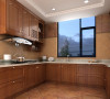 厨房墙地砖的拼接与搭配增强了空间的整体与划分