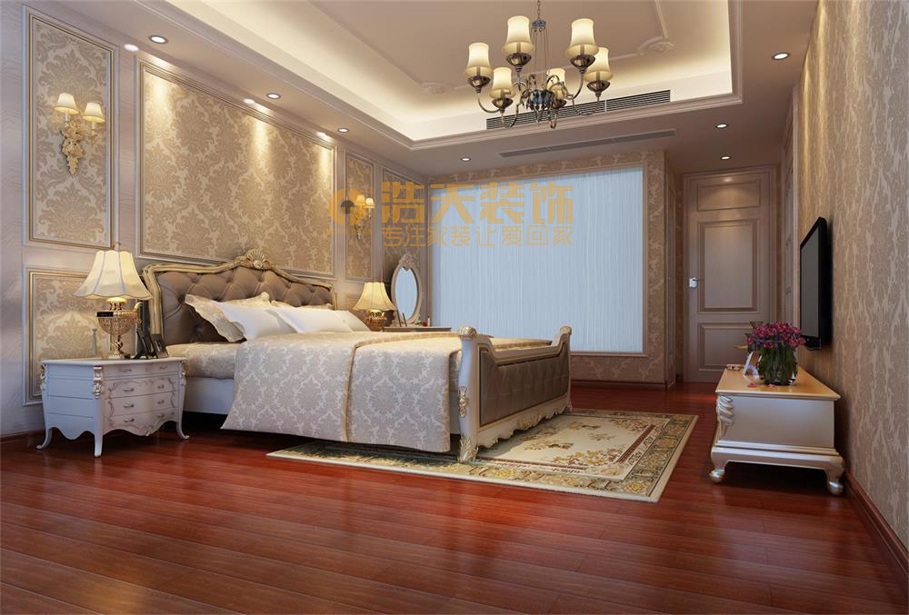 卧室图片来自深圳市浩天装饰在星河丹提蓝小姐的分享