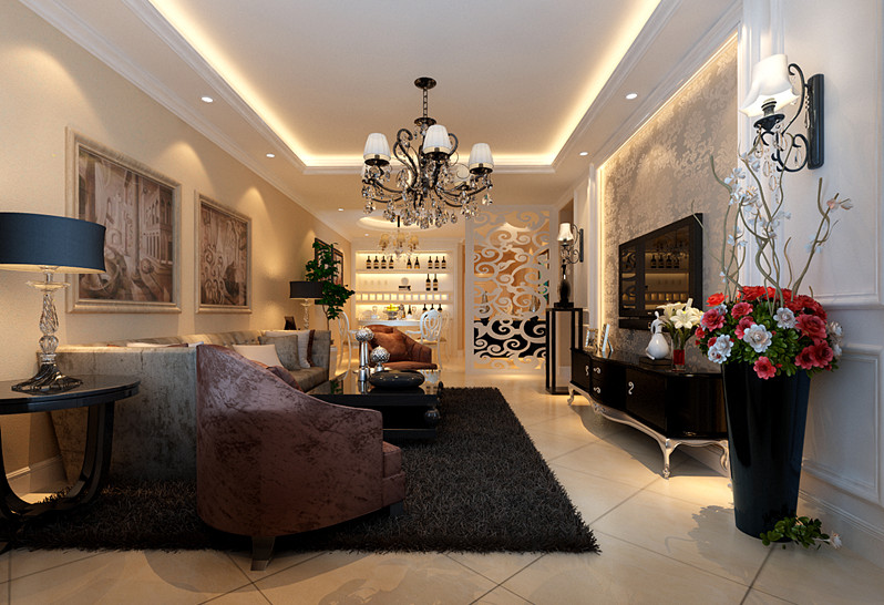 简约 三居 80后 婚房设计 暖色调设计 客厅图片来自上海实创-装修设计效果图在浦江颐城130平米三居室婚房设计的分享