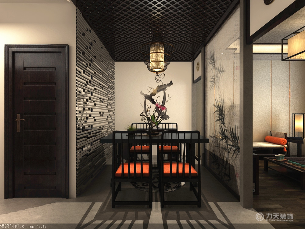 中式 现代 二居 白领 收纳 80后 小资 餐厅图片来自阳光力天装饰在喜蜜湾-87.75㎡-现代中式的分享