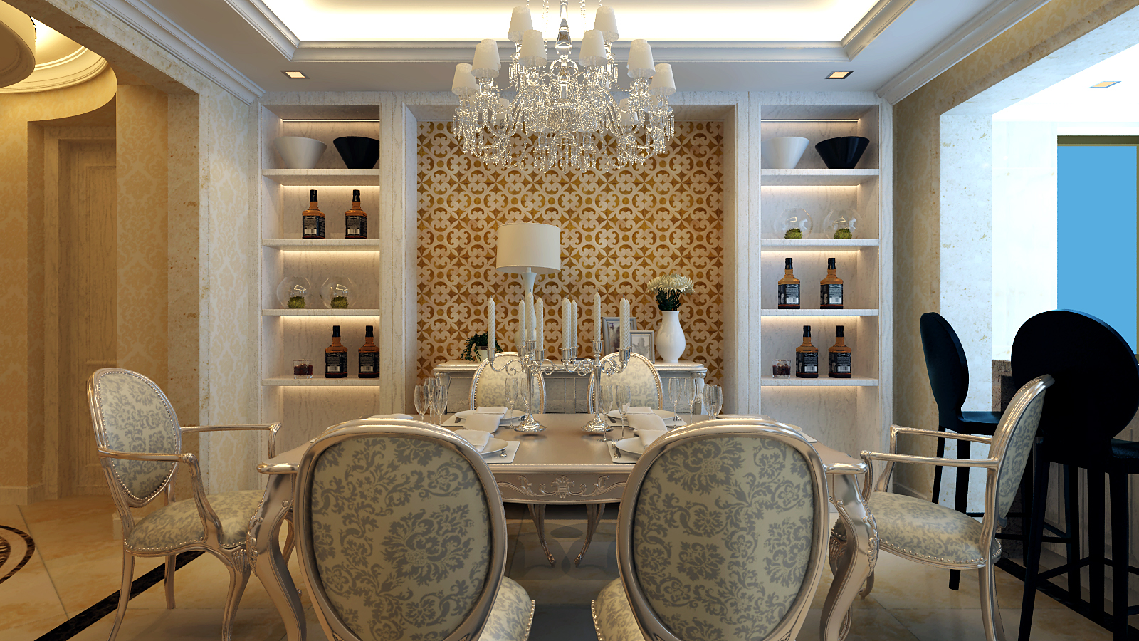 欧式 三居 餐厅图片来自百家设计小刘在保利海上五月花96平的分享