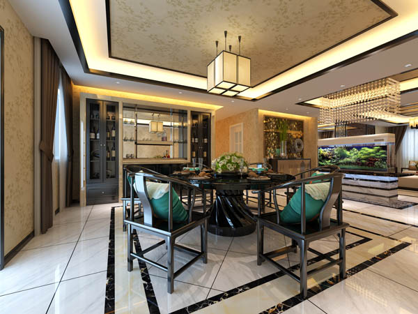 新古典 中式 餐厅图片来自YI依帆2012在棕榈泉中式新古典风格案例赏析的分享