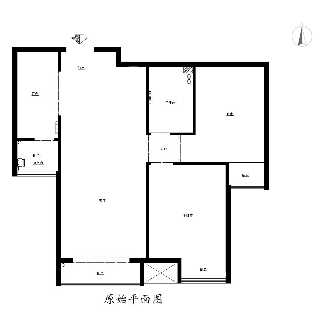 欧式 现代欧式 融景城 80后 二居 户型图图片来自实创装饰都琳在石景山融景城12万现代欧式的分享