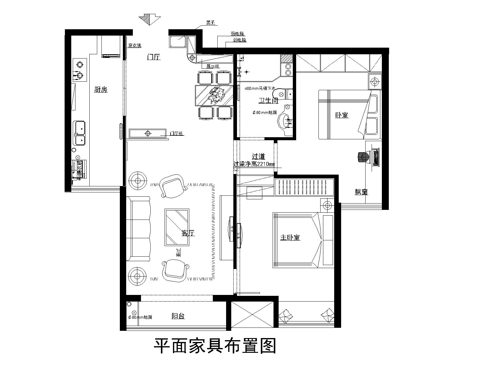欧式 现代欧式 融景城 80后 二居 户型图图片来自实创装饰都琳在石景山融景城12万现代欧式的分享