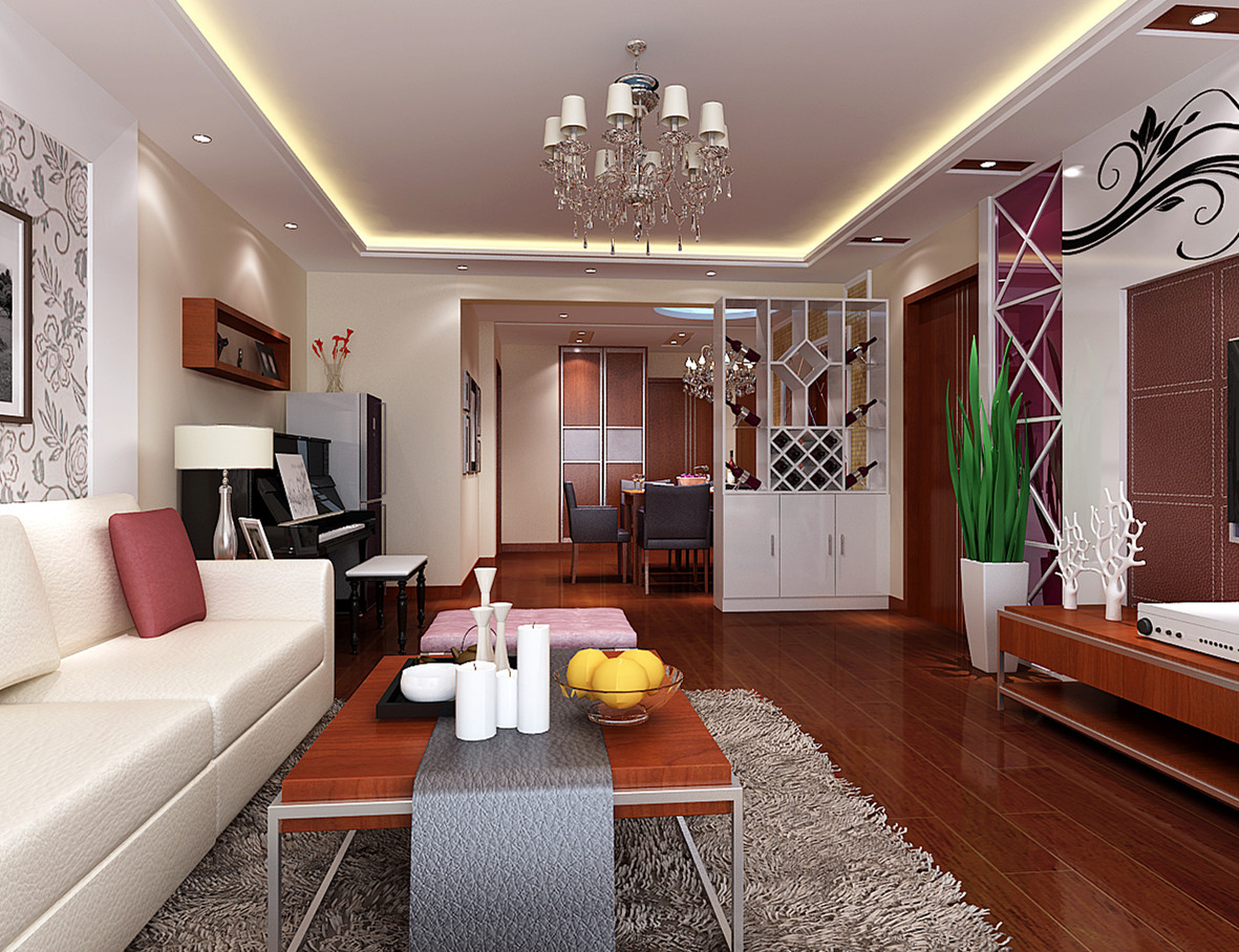 简约 中式 三居 客厅图片来自实创装饰上海公司在三室两厅现代中式风格装修的分享